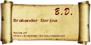 Brabander Dorina névjegykártya