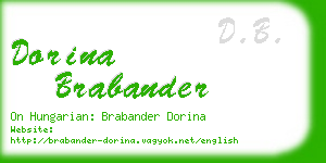 dorina brabander business card